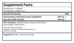 Metabolic Rewire supplement facts panel showing Dyglofit and Citicoline ingredients